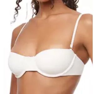 WeWoreWhat Vintage Bra Bikini Top in Off White
